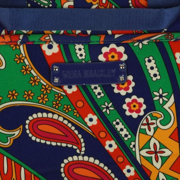 Vera Bradley Paisley Vibrant Colored Laptop Case with Handle Exterior Pocket - Picture 2 of 7